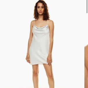 Aritzia harmonist dress in silver